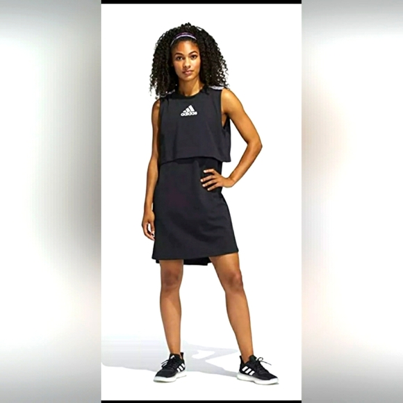 adidas Dresses & Skirts - Adidas Game And Go Vented Layered Sleeveless Tennis Dress Medium